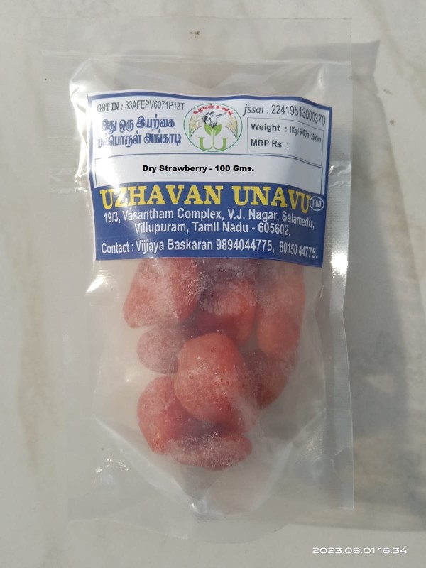 Uzhavan Unavu - Dry Strawberry - 100 Gm