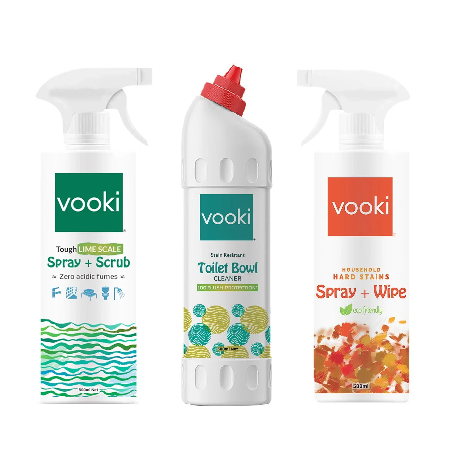 Tough Limescale Spray + Scrub, Stain Resistant Toilet Cleaner and Hard Stains Spray + Wipe | Combo (Pack of 3)