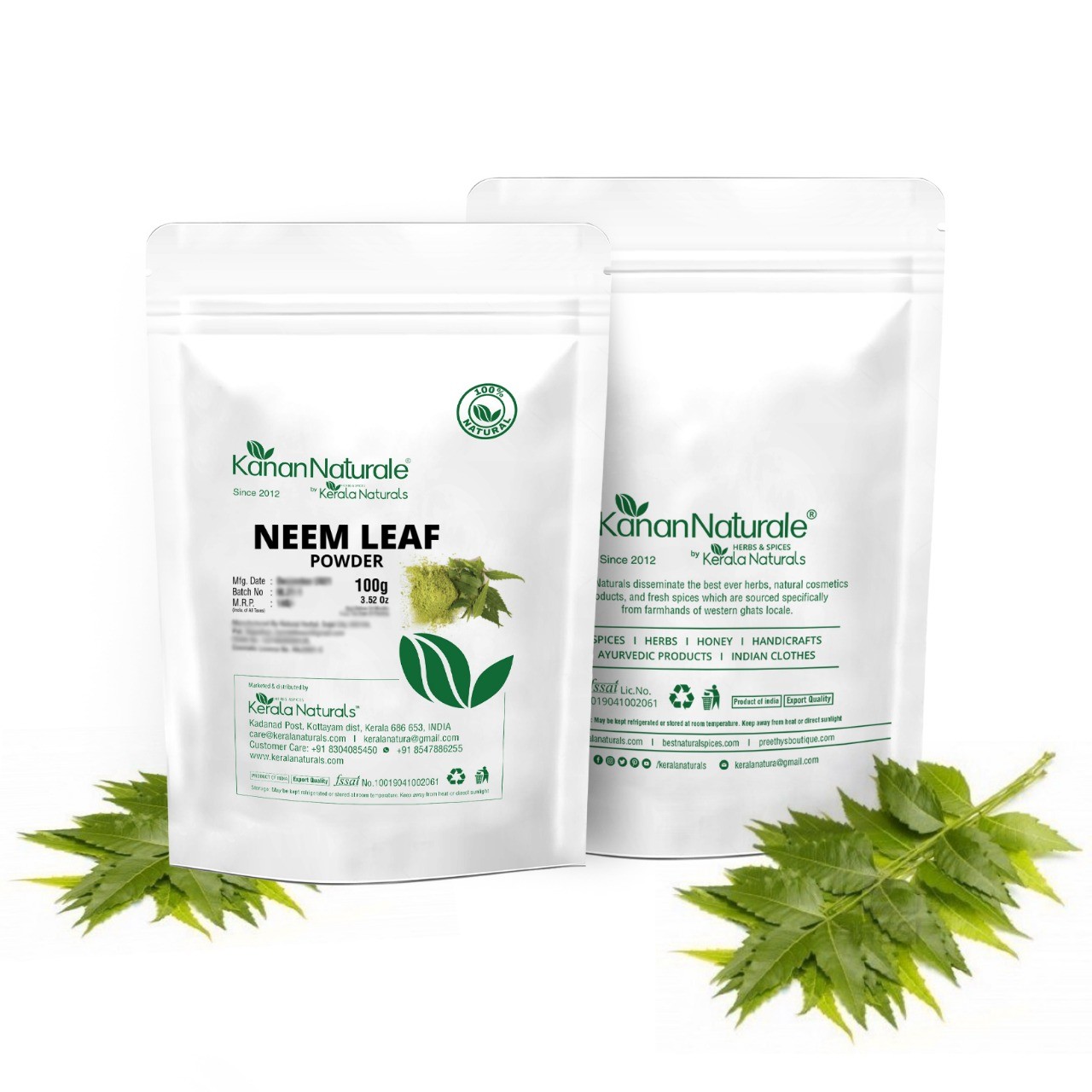 Kerala Naturals Neem Leaf  powder 2 * 100gm