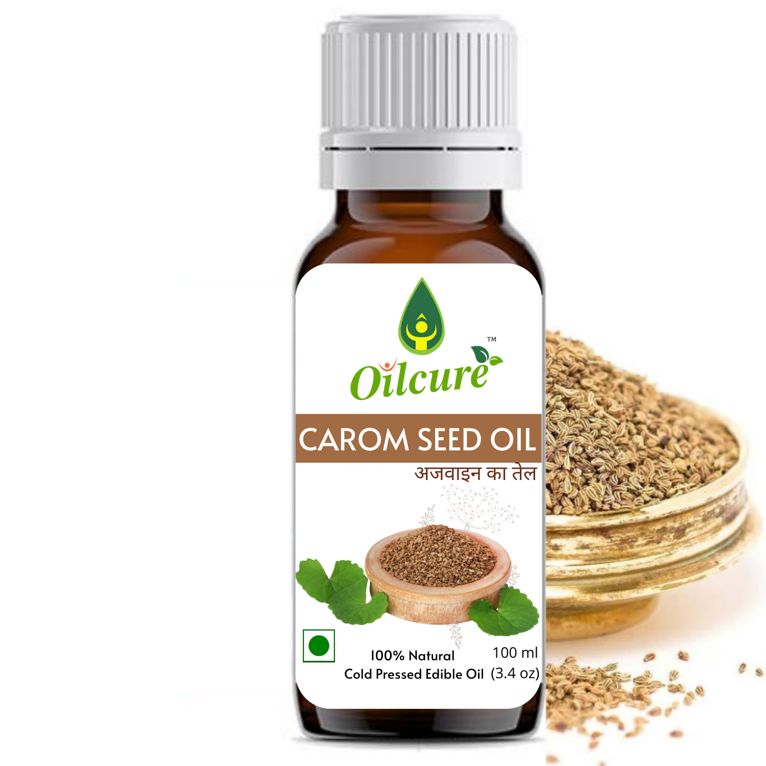 Oilcure Ajwain (Carom) Oil Cold Presssed-100 ml