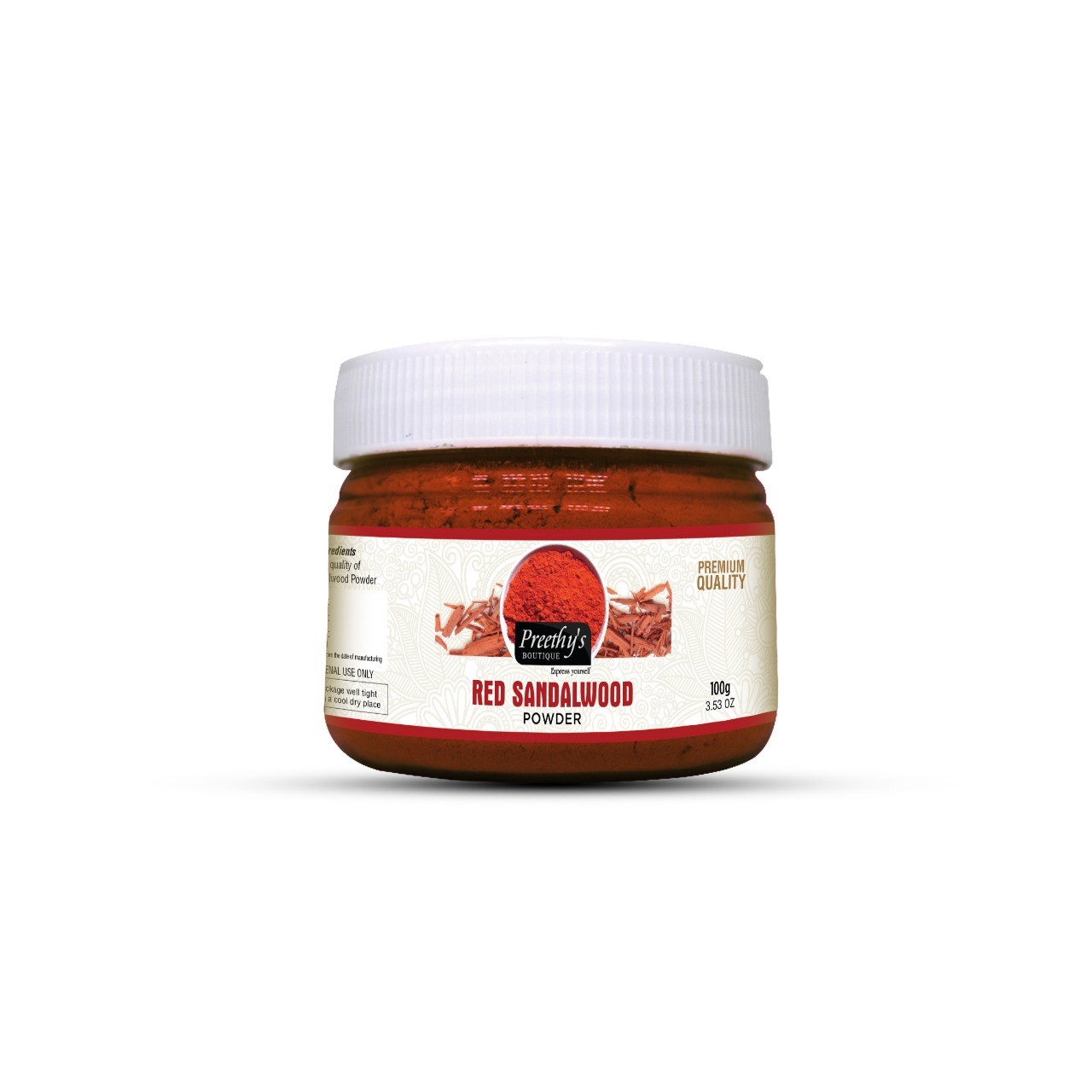 Preethy's Boutique Red sandalwood powder 100gm