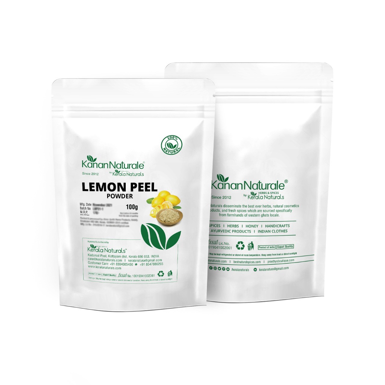 Kerala Naturals Lemon Peel Powder 2 * 100gm